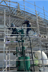 (113.06.27)中部石化廠冷卻水管24吋阻斷加閥作業
