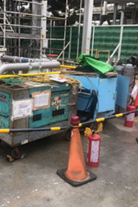 (110.09.01)中部石化廠13K蒸汽管路6吋開孔作業
